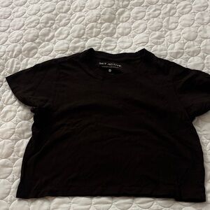 SET Active Black Crop Top